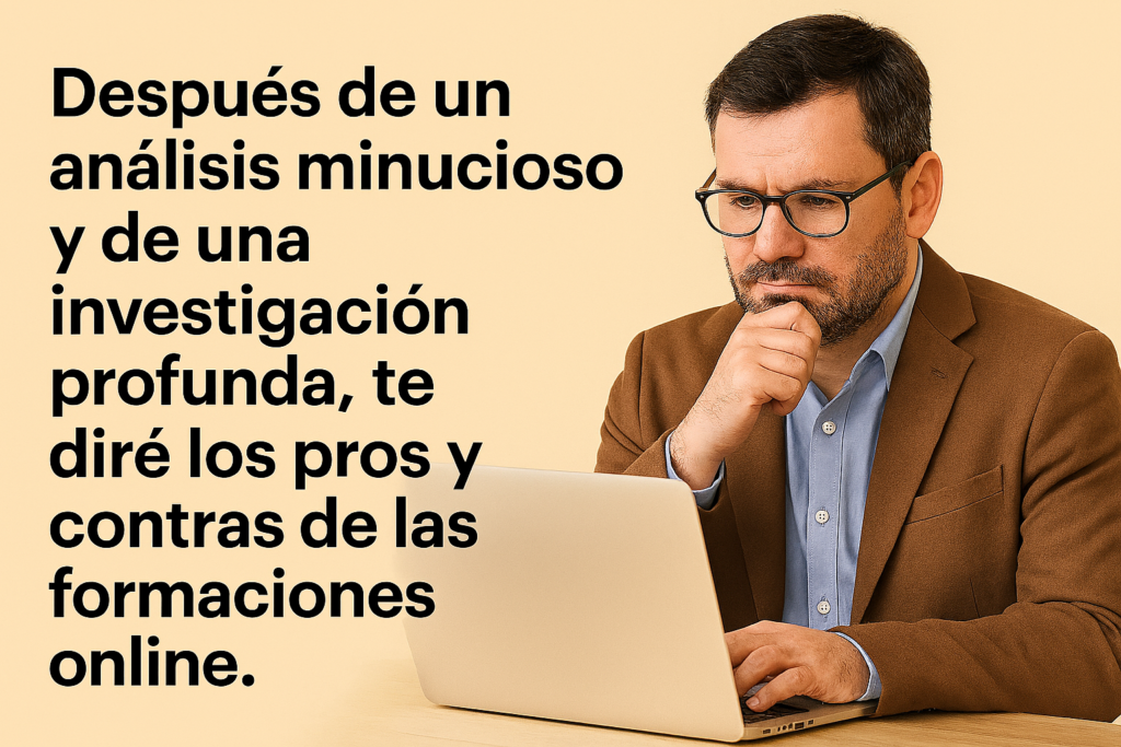 Hombre investigando las diferentes formaciones.